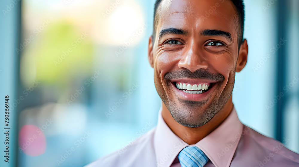 Half-length portrait of a young African american businessman wearing tie Half-length portrait of a young African american businessman wearing tie