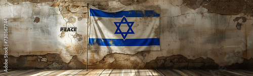 Israeli flag with the word 