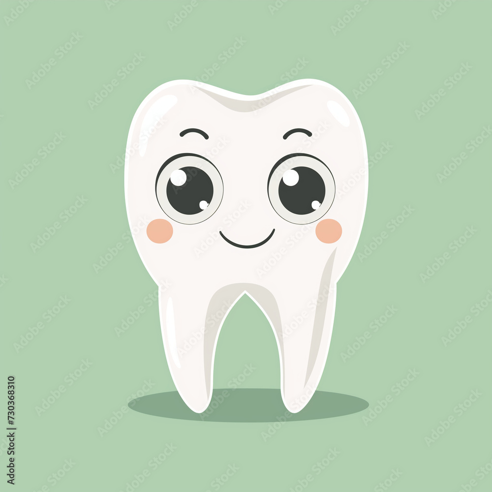 Tooth with eyes and mouth Tooth with eyes and mouth