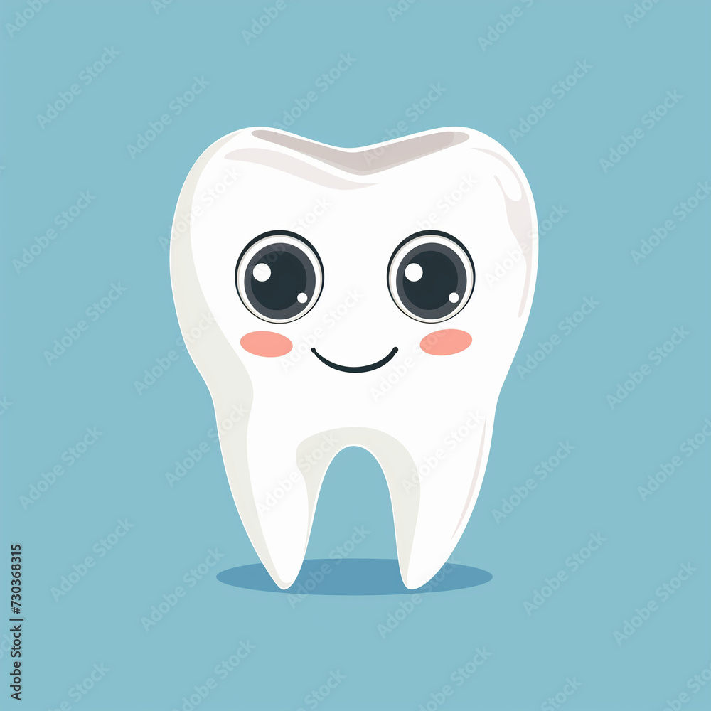 Tooth with eyes and mouth Tooth with eyes and mouth