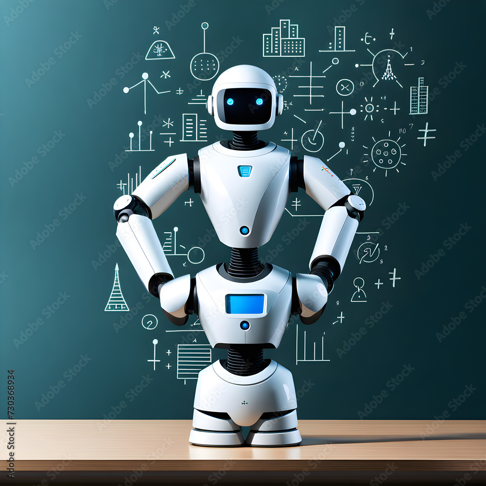 robot with a tablet - Robot Teacher - Robot Teaching