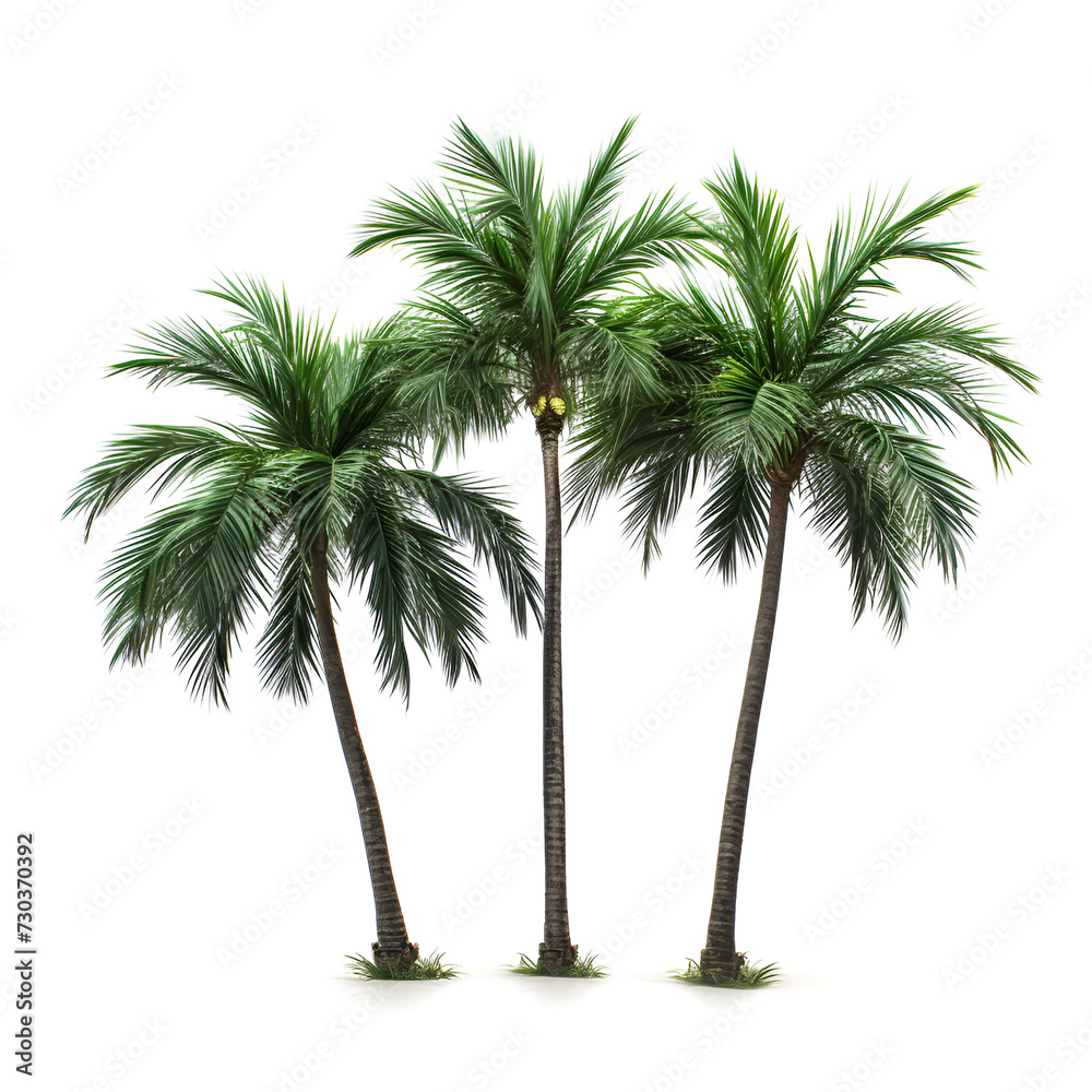 Fototapeta premium Palm trees isolated on white