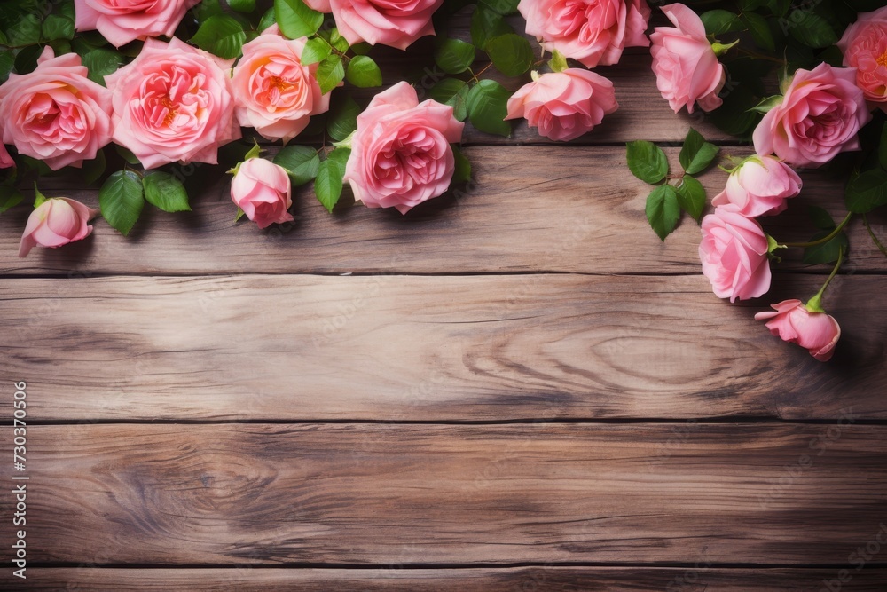 Happy Mothers Day background with rose flower over rustic wood background Happy Mothers Day background with rose flower over rustic wood background