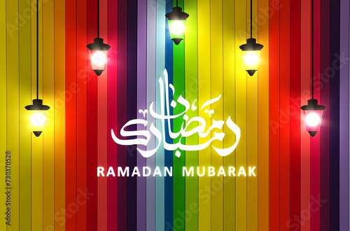 ramadan mubarak color full pattern backgroundramadan mubarak color full pattern background photo