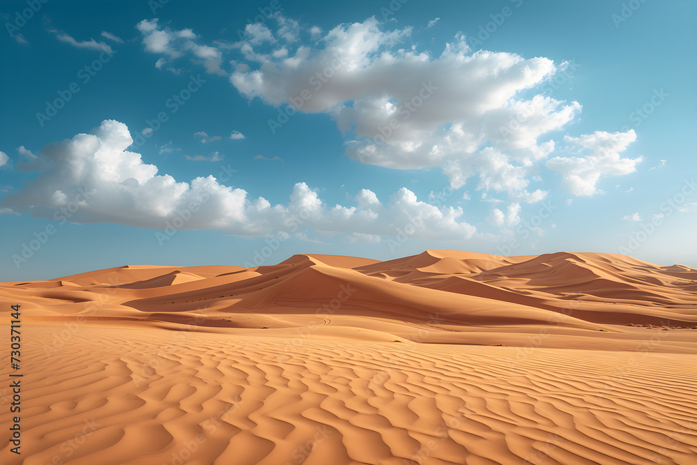 golden sand dunes in the desert. egypt, sahara. travel or tourism ad. travel agency.. horizontal, banner, landing page. wallpaper