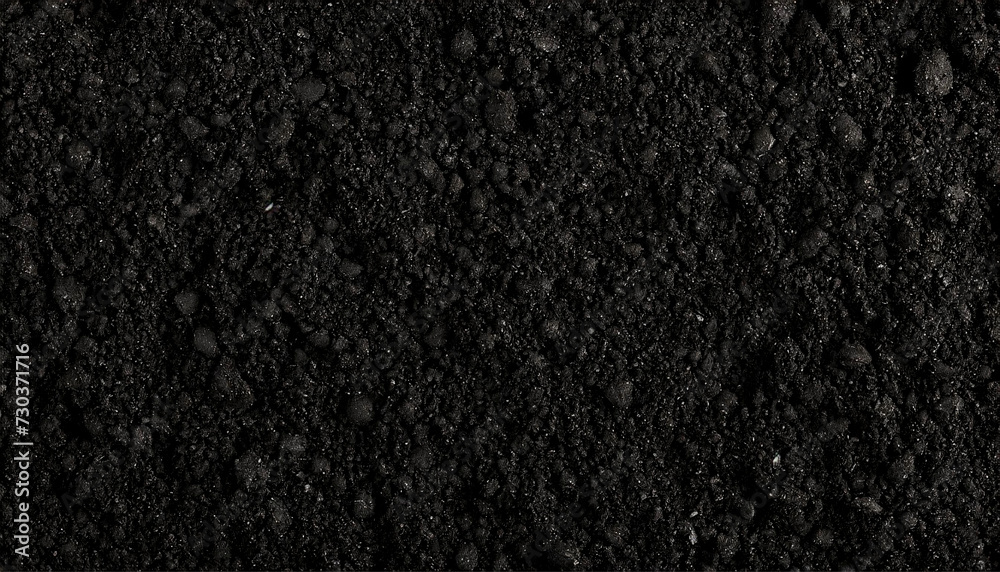 Fototapeta premium Background texture of black finely ground soil