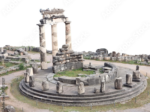 greece delphi temple of athena pronaia and tholos  ancient  Delphi, Greece