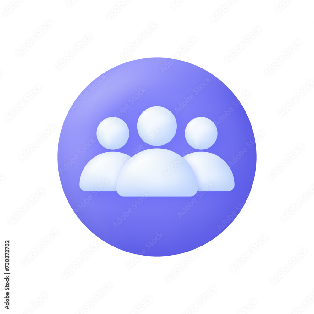 3D Group of business people icon. Leadership concept. Social network, connect, link, community, team, group, business 3D Group of business people icon. Leadership concept. Social network, connect, link, community, team, group, business