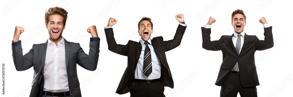 Set of a business man success high resolution on a Transparent Background Set of a business man success high resolution on a Transparent Background