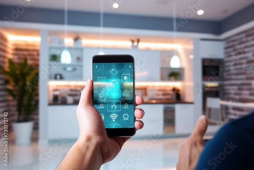 Smart home control through mobile app