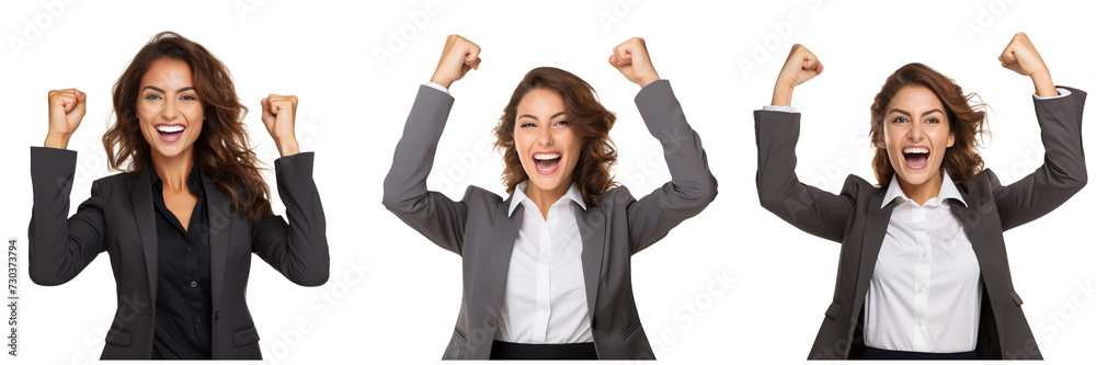 Set of a business woman successful high resolution on a Transparent Background Set of a business woman successful high resolution on a Transparent Background