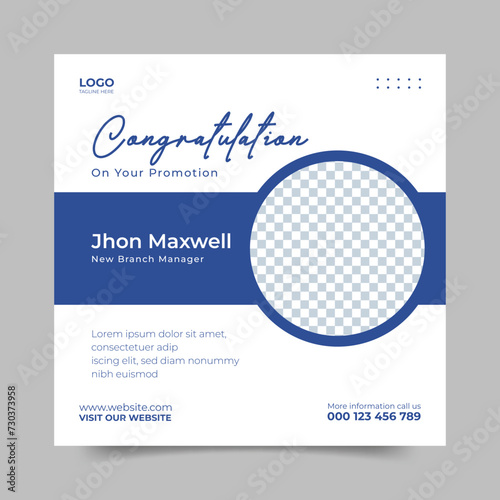 dgital agency promotion post. business flyer template design. congratulation social media template design