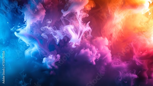 3D Digital Illustration Color Smoke Splash