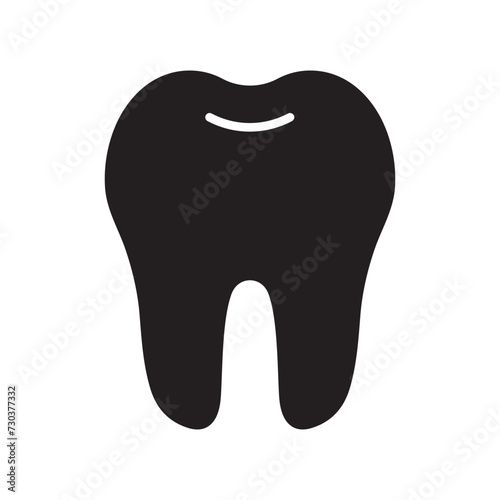 Tooth Icon in flat style.