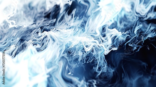 Blue and White Abstract Background with a Blend of Blue Smoke