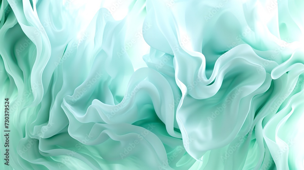 Obraz premium Cool Mix of Mint Green and Seafoam Blue Abstract