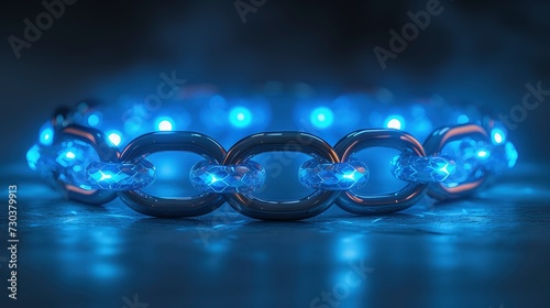 Circular Blue Wite Neon Ligths, Background HD, Illustrations