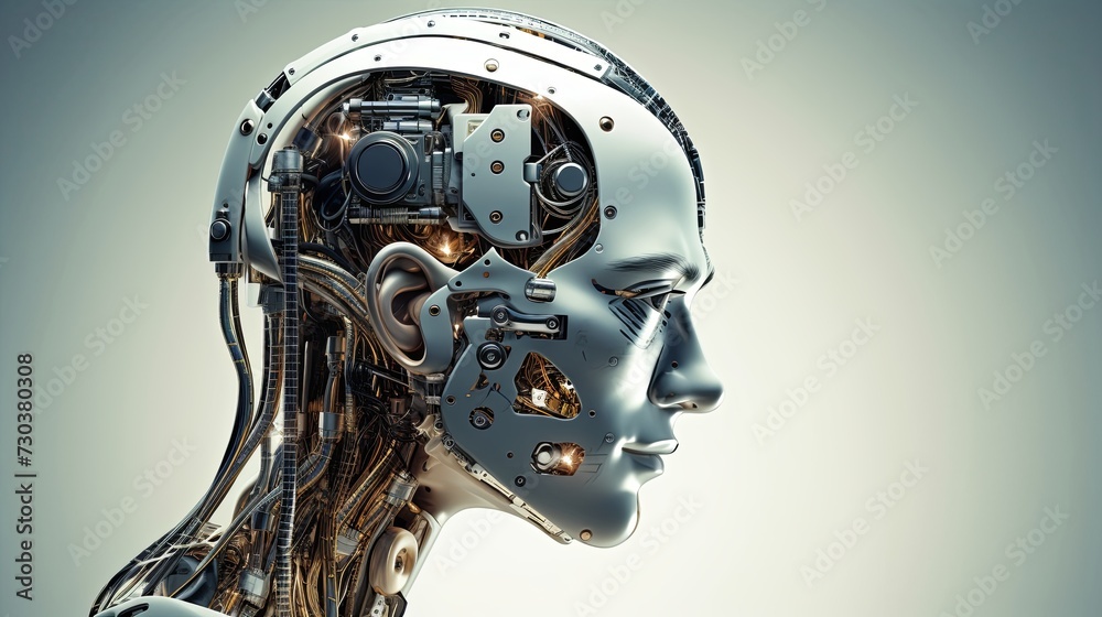Machine Embedded in Womans Head Machine Embedded in Womans Head