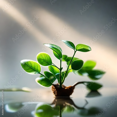 plant growing in the soil realistic abstract hd image