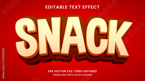 Snack food 3d editable text effect
