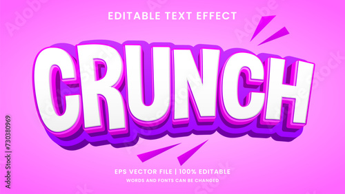 Crunch food 3d editable text effect