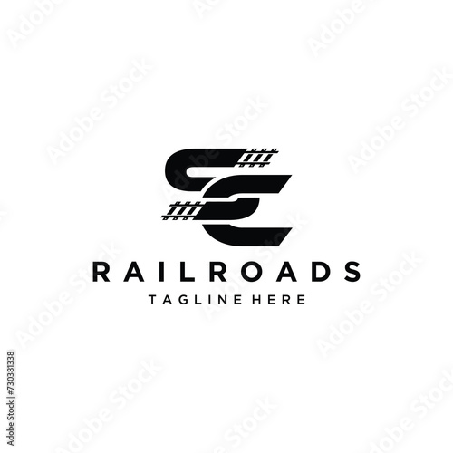 Initial S and C Railroads Logo Design