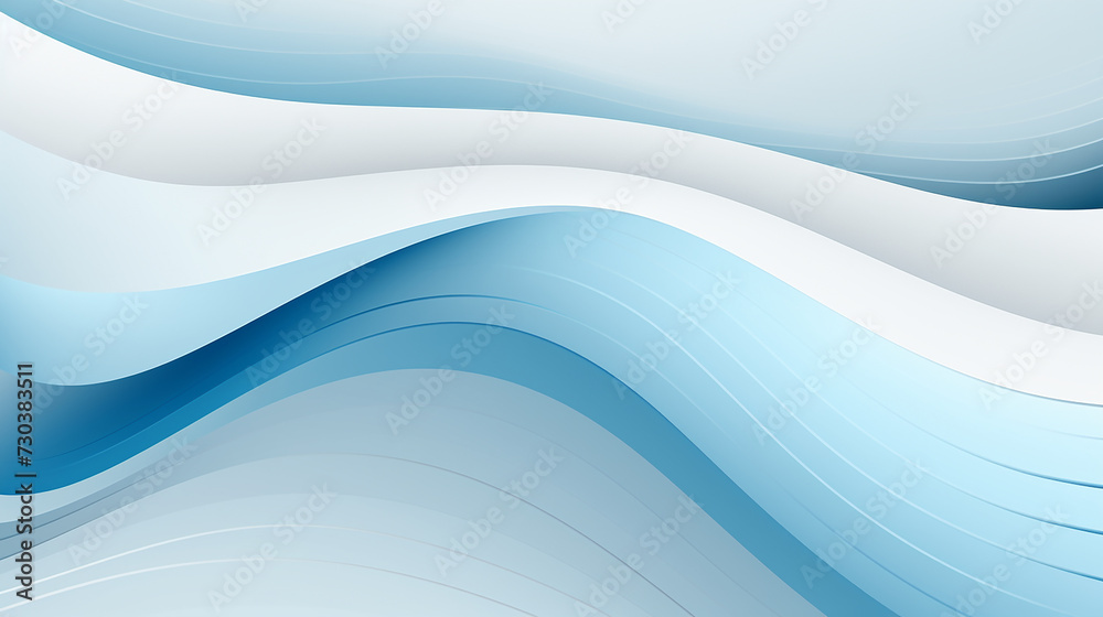 Obraz premium Abstract White and Blue Waves Background Illustration With Soft Light and Shadows Created With Generative AI Technology 