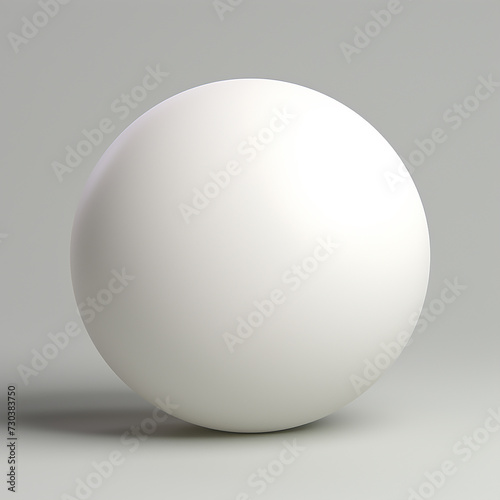 Close-Up View of a Simple White Round Object on a Solid Gray Background Created With Generative AI Technology