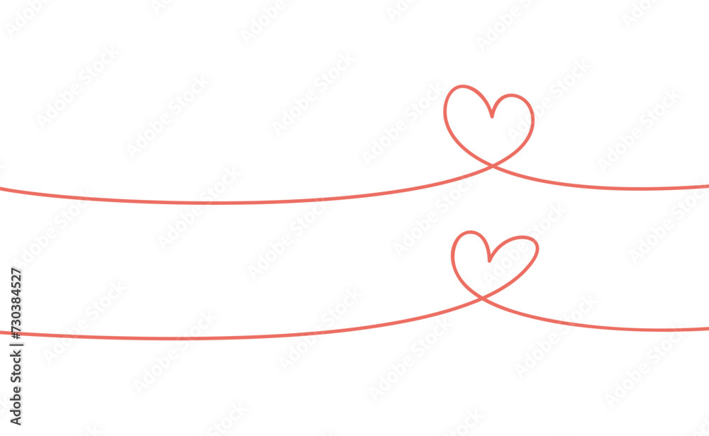 Heart linear illustration. One line continuous doodle for Valentine's Day card. Minimal heart design. Heart linear illustration. One line continuous doodle for Valentine's Day card. Minimal heart design.