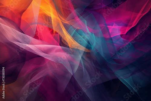Motley colored strips rainbow multi color adorned tape, bright light rainbow waves. Neon line repetition. Abstract magnificent smooth shiny illustration. gradient vivid glowing luminous wallpaper