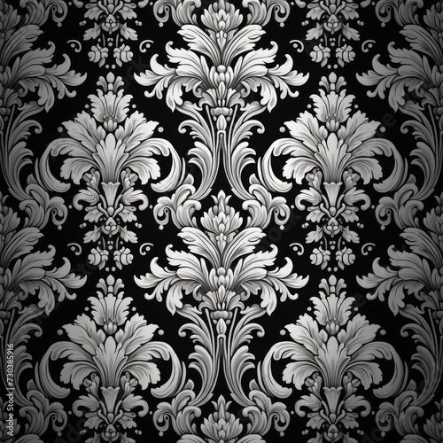 black damask pattern background