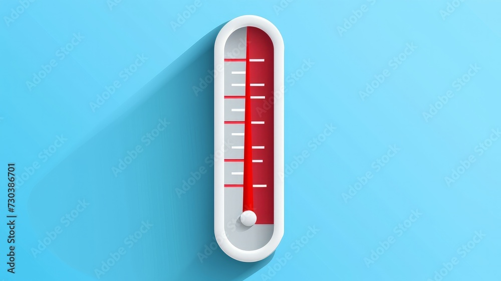 Vector icon of a thermometer with a half-scale for temperature, suitable for weather or medical purposes Vector icon of a thermometer with a half-scale for temperature, suitable for weather or medical purposes