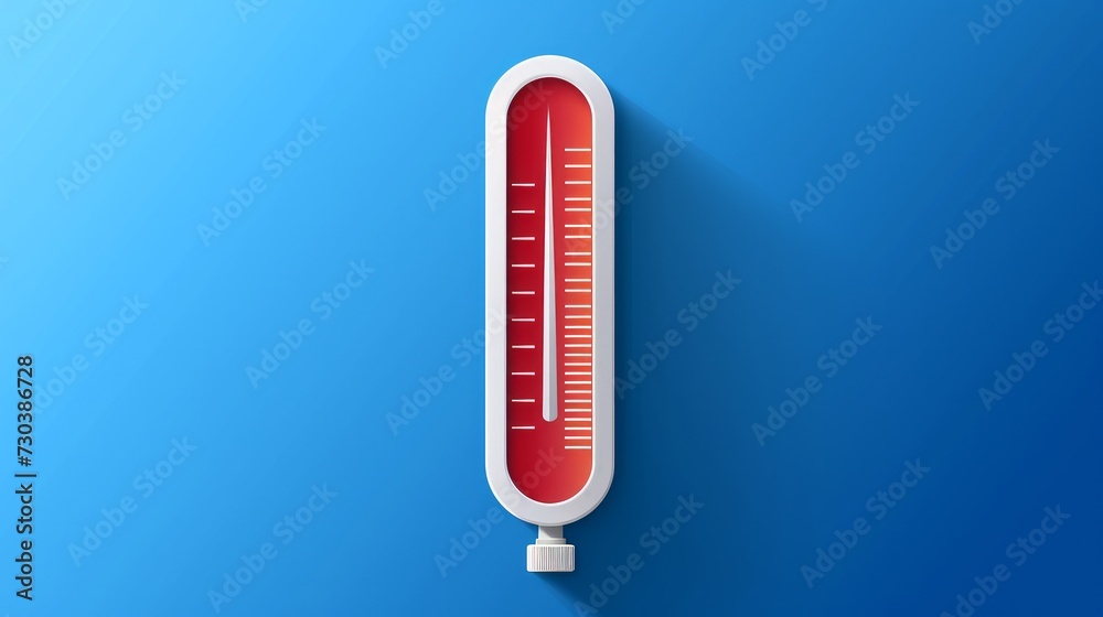 Vector icon of a thermometer with a half-scale for temperature, suitable for weather or medical purposes Vector icon of a thermometer with a half-scale for temperature, suitable for weather or medical purposes