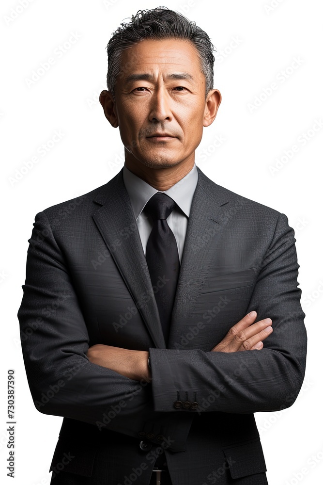 Asian businessman with suit on white background. Asian businessman with suit on white background.