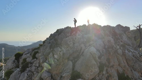 mountains mallorca in summer sea coast tramuntana photo