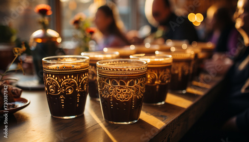 Cultures celebrate spirituality with traditional festivals, close up candle flame generated by AI