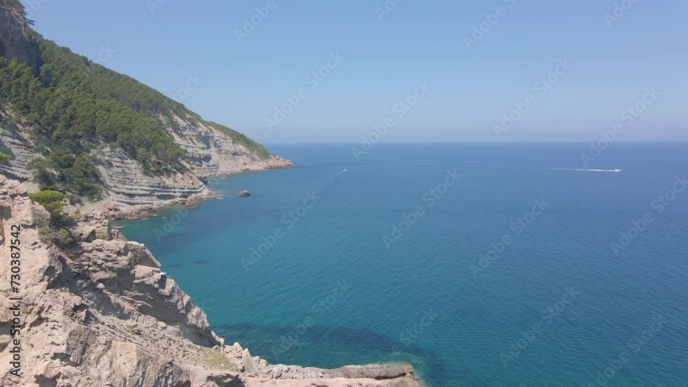 mountains mallorca in summer sea coast tramuntana mountains mallorca in summer sea coast tramuntana