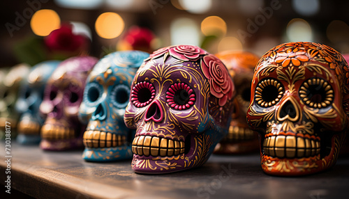 Mexican culture celebrates Day of the Dead with spooky decorations generated by AI