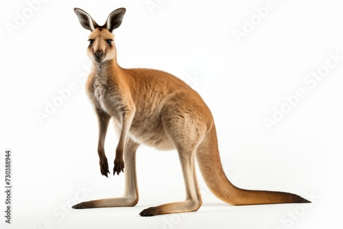 Kangaroo isolated on white background clipart © Asha.1in