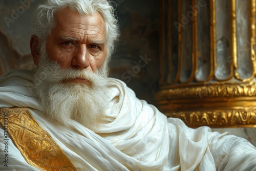 Portrait of an old Patriarch, Bible story.