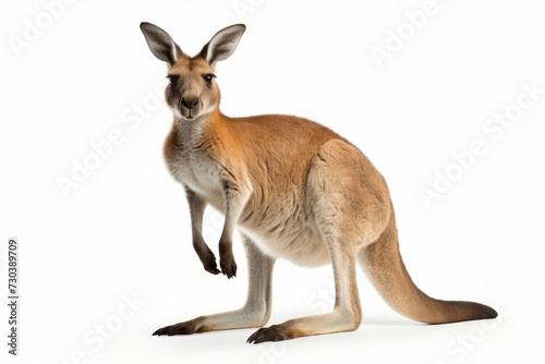 Kangaroo isolated on white background clipart © Asha.1in