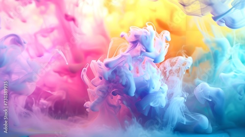 Abstract Artwork - Colorful Smoke or Colored Dynamics