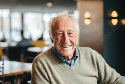 Smiling portrait of a senior man in a nursing home © Geber86