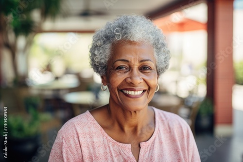 Portrait of a senior woman in a nursing home photo