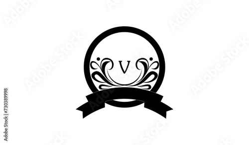 Easter Egg with Ribbon Alphabetical Logo