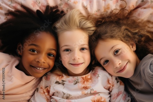 Portrait of a diverse little girls