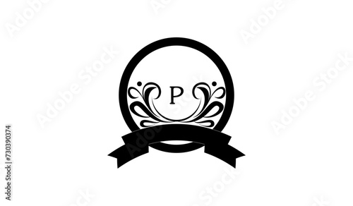 Easter Egg with Ribbon Alphabetical Logo