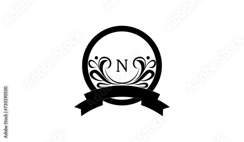 Easter Egg with Ribbon Alphabetical Logo