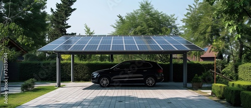 solar mouting system used on carport in euro, together with PV panel. 