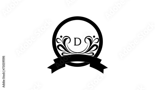Easter Egg with Ribbon Alphabetical Logo